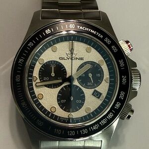 Glycine Combat Chronograph Men's Black Silver Watch (GL1044)